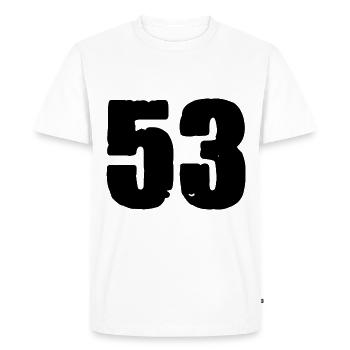 53 number jersey - Men's Premium Organic T-Shirt - white - Front - Nico (187cm)