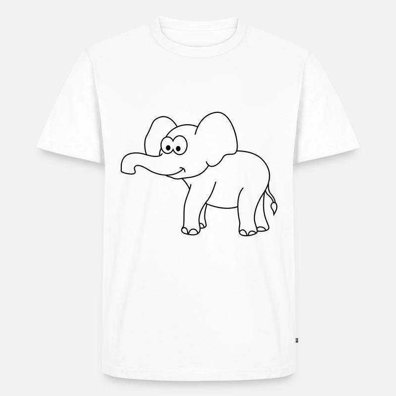 Elephant Comic - Men's Premium Organic T-Shirt - white
