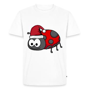 Ladybug Comic Christmas - Men's Premium Organic T-Shirt - white - Front - Nico (187cm)