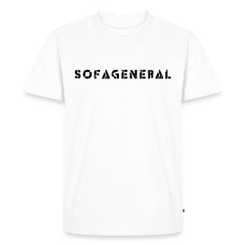 TV Chef / Sofageneral / Sofa - Men's Premium Organic T-Shirt - white - Front - Nico (187cm)
