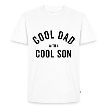 Vater und Sohn - Männer Premium Bio T-Shirt - Weiß - Vorne - Nico (187cm)