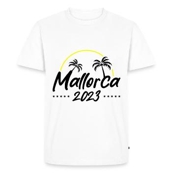 Mallorca 2023 - Men's Premium Organic T-Shirt - white - Front - Nico (187cm)