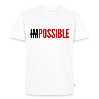 IMPOSSIBLE - POSSIBLE - T-shirt Premium bio Homme - blanc - Devant - Nico (187cm)