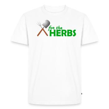 For the Herbs Für die Kräuter - Men's Premium Organic T-Shirt - white - Front - Nico (187cm)