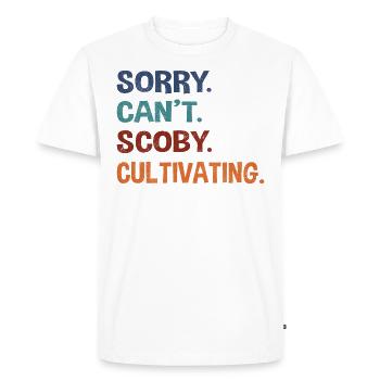 Pardon. Ne. Scoby. Cultiver. - T-shirt Premium bio Homme - blanc - Devant - Nico (187cm)