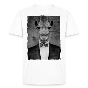 Girafe smoking - T-shirt Premium bio Homme - blanc - Devant - Nico (187cm)