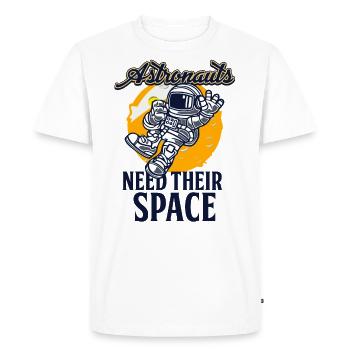Cadeau d'astronaute de vaisseau spatial - T-shirt Premium bio Homme - blanc - Devant - Nico (187cm)