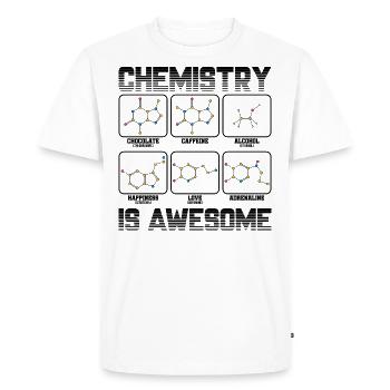 Chemistry Caffeine Alcohol Love Molecule Gift - Men's Premium Organic T-Shirt - white - Front - Nico (187cm)