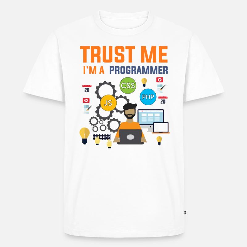 Programmierer Entwickler Informatiker Geschenk - Männer Premium Bio T-Shirt - Weiß