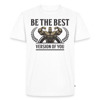 Bodybuilder Body Building Strength Training Gift - Men's Premium Organic T-Shirt - white - Front - Nico (187cm)