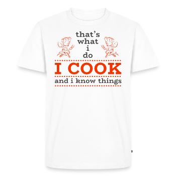 Chef Chef Chef Chef Cuisine Cuisine Cadeau - T-shirt Premium bio Homme - blanc - Devant - Nico (187cm)