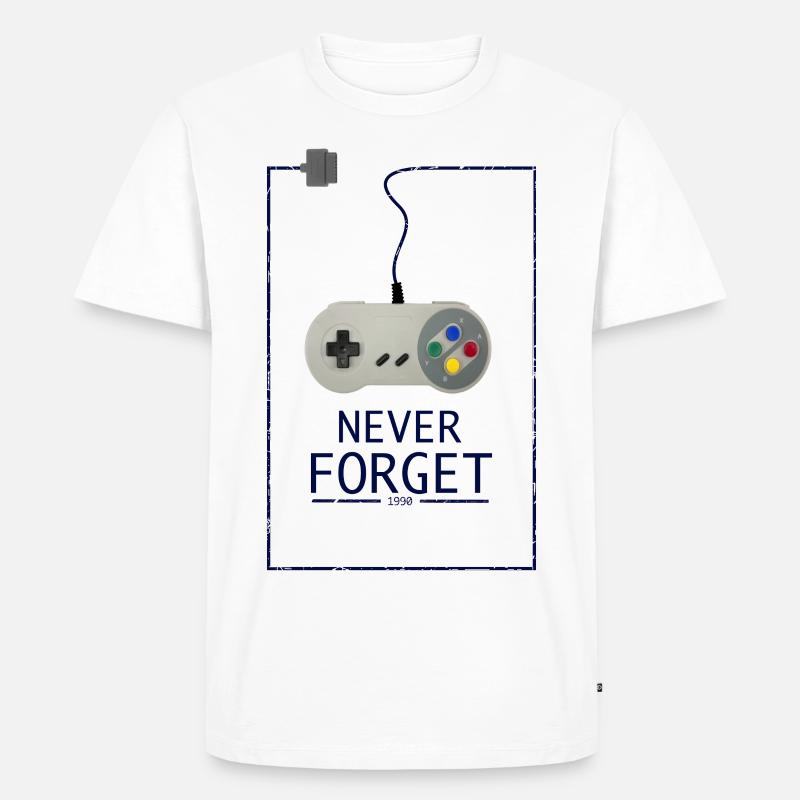 Retrogaming - Männer Premium Bio T-Shirt - Weiß