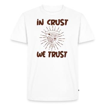 EN CROÛTE NOUS FAISONS CONFIANCE - T-shirt Premium bio Homme - blanc - Devant - Nico (187cm)