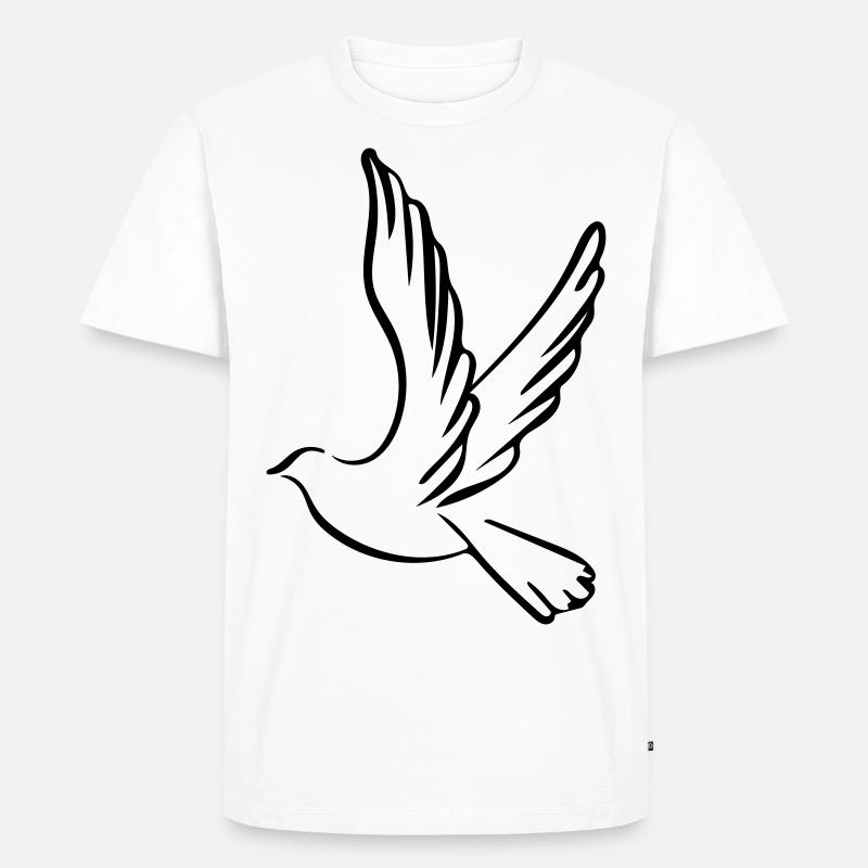 Taube - Männer Premium Bio T-Shirt - Weiß