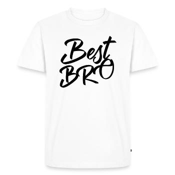 best bro - Men's Premium Organic T-Shirt - white - Front - Nico (187cm)