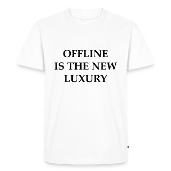 Offline est le nouveau luxe - T-shirt Premium bio Homme - blanc - Devant - Nico (187cm)