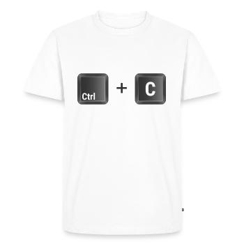 Ctrl + C copy and paste t shirt copy - Men's Premium Organic T-Shirt - white - Front - Nico (187cm)