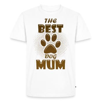 The best dog mum - T-shirt Premium bio Homme - blanc - Devant - Nico (187cm)