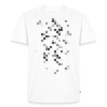 Squares black and white - Men's Premium Organic T-Shirt - white - Front - Nico (187cm)
