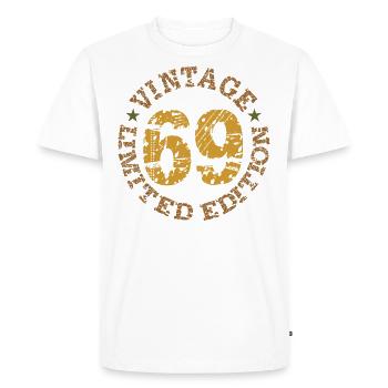1969 Vintage LE ronde - T-shirt Premium bio Homme - blanc - Devant - Nico (187cm)