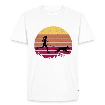 Canicross Addict - T-shirt Premium bio Homme - blanc - Devant - Nico (187cm)