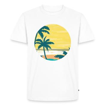 Summer vibes - Men's Premium Organic T-Shirt - white - Front - Nico (187cm)