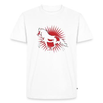 j'peux pas j'ai cheval - T-shirt Premium bio Homme - blanc - Devant - Nico (187cm)