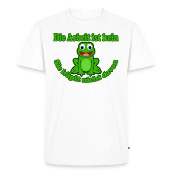 Funny frog work funny sayings gift - Men's Premium Organic T-Shirt - white - Front - Nico (187cm)