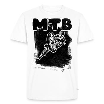 MTB Mountainbike Fahrrad Sport Mountainbiker Hobby - T-shirt Premium bio Homme - blanc - Devant - Nico (187cm)