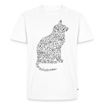 Kitty de vélos vélo chat - T-shirt Premium bio Homme - blanc - Devant - Nico (187cm)