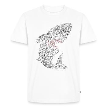 Shark Bicycle from many bicycles - Men's Premium Organic T-Shirt - white - Front - Nico (187cm)