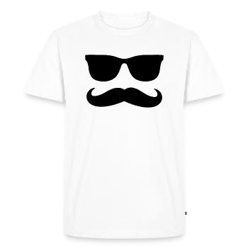 Mustache Man Adult - T-shirt Premium bio Homme - blanc - Devant - Nico (187cm)