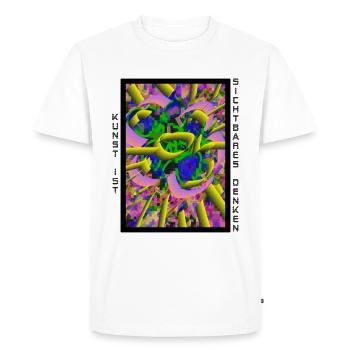Art is Visible Thinking - 1 - Men's Premium Organic T-Shirt - white - Front - Nico (187cm)
