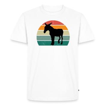 Donkey Grey Animals IA Stubborn Animal Riding Donkey - Men's Premium Organic T-Shirt - white - Front - Nico (187cm)