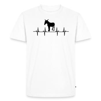 Donkey Grey Animals IA Stubborn Animal Riding Donkey - Men's Premium Organic T-Shirt - white - Front - Nico (187cm)