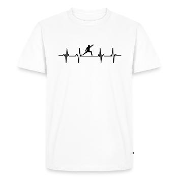 Escrime Sabre Épées Épées Planque Combat à l’épée - T-shirt Premium bio Homme - blanc - Devant - Nico (187cm)