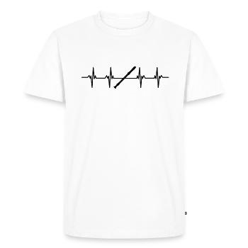 Flute Recorder Flutist Flute Player Flute - Men's Premium Organic T-Shirt - white - Front - Nico (187cm)