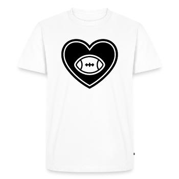 Quarterback Runningback Offensive Defence Football - T-shirt Premium bio Homme - blanc - Devant - Nico (187cm)