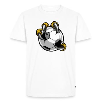 footballeur joueur de ballon joueur joueur de football - T-shirt Premium bio Homme - blanc - Devant - Nico (187cm)