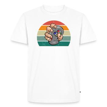 Gamblers Game Game Computer PC Console Gamer - Men's Premium Organic T-Shirt - white - Front - Nico (187cm)
