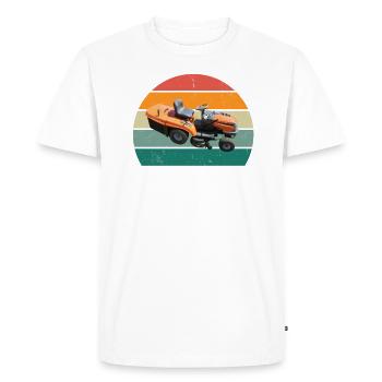 Gardener Gardener Hedge Lawn Mowing Lawn Garden - Men's Premium Organic T-Shirt - white - Front - Nico (187cm)