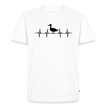 Oies Oiseaux Noël Oie Mouches Oiseaux Oie Oie - T-shirt Premium bio Homme - blanc - Devant - Nico (187cm)