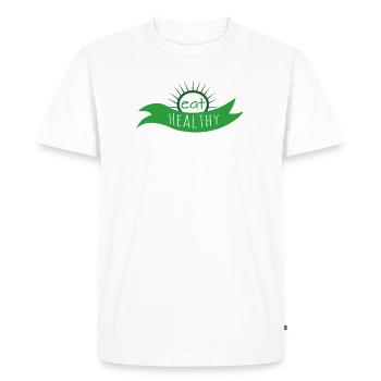 alimentation équilibrée régime céto aliments sains - T-shirt Premium bio Homme - blanc - Devant - Nico (187cm)