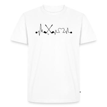 Hockey Player Field Hockey Ice Hockey Puck Hockey - Men's Premium Organic T-Shirt - white - Front - Nico (187cm)