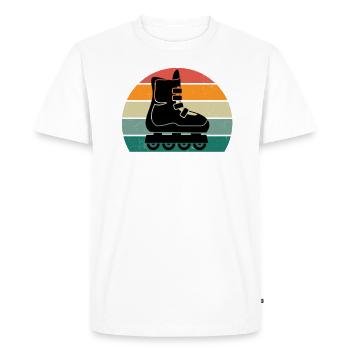 Inline Skating Skater Skater Inliner Roller Skates - Men's Premium Organic T-Shirt - white - Front - Nico (187cm)