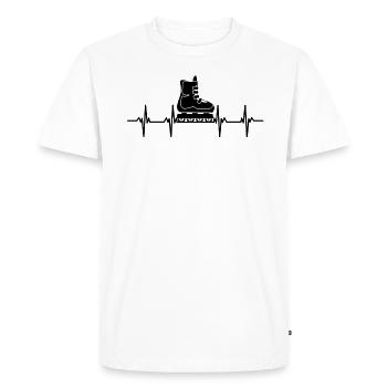 Inline Skating Skater Skater Inliner Roller Skates - Men's Premium Organic T-Shirt - white - Front - Nico (187cm)