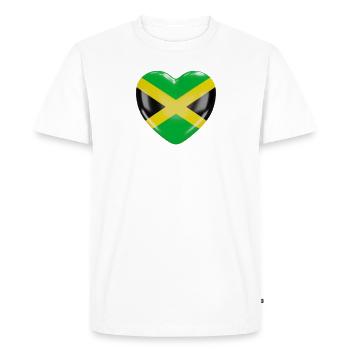 Joie de vivre Jamaïcain Jamaïcain Sprint Sprint - T-shirt Premium bio Homme - blanc - Devant - Nico (187cm)