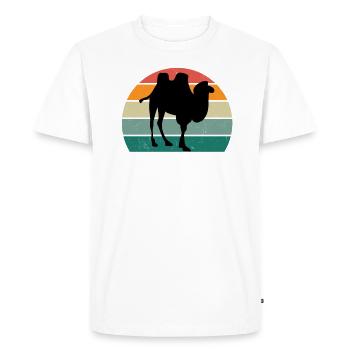 Camels Trample Animal Desert Arabia Dromedary Camel - Men's Premium Organic T-Shirt - white - Front - Nico (187cm)