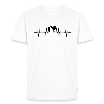 Camels Trample Animal Desert Arabia Dromedary Camel - Men's Premium Organic T-Shirt - white - Front - Nico (187cm)