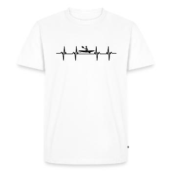 Canoéistes Canoë Canoë Kayak Slalom Canoë - T-shirt Premium bio Homme - blanc - Devant - Nico (187cm)